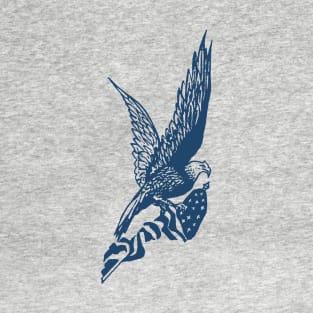 Vintage Bald Eagle Flying with American Flag T-Shirt